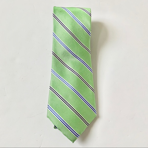 Nautica Men’s Tie Striped Green Blue Navy - Picture 1 of 6